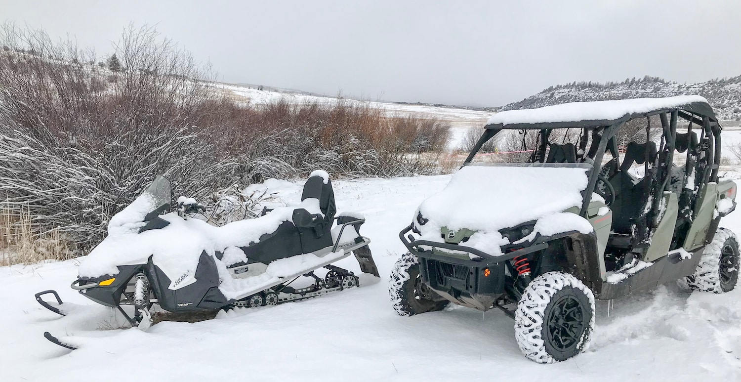IMG-0026-2 a snowmobile and ATV in the snow