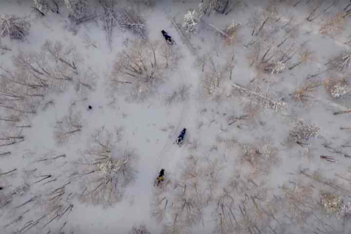a snow covered field