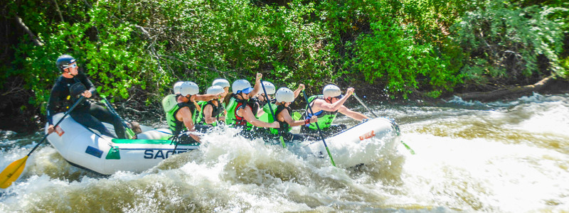 Summer Vail rafting trips with Sage