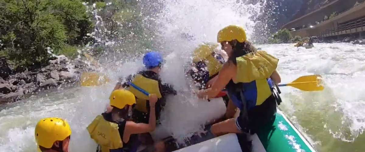 SageRafting a group of people in the water