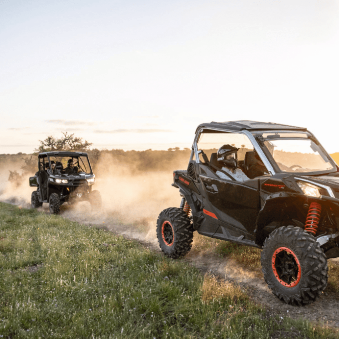 a car parked in a field