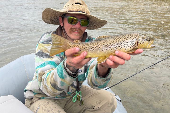 a person holding a fish on a boat in the water